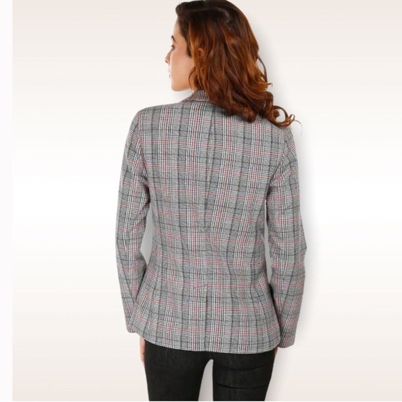 Gap Academy  Grid Plaid one button two pocket fully lined Blazer size 10 - Picture 2 of 13